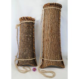 Ash Bark Quivers - Youth Quiver (left) 16x5x5 $65; Adult Quiver (right) 19x6x6 $80